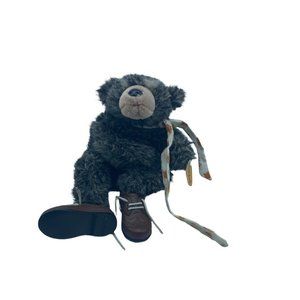 Vintage 1995 Crocodile Creek Teddy Bear Plush Stuffed Animal Tie Resin Shoes 13"